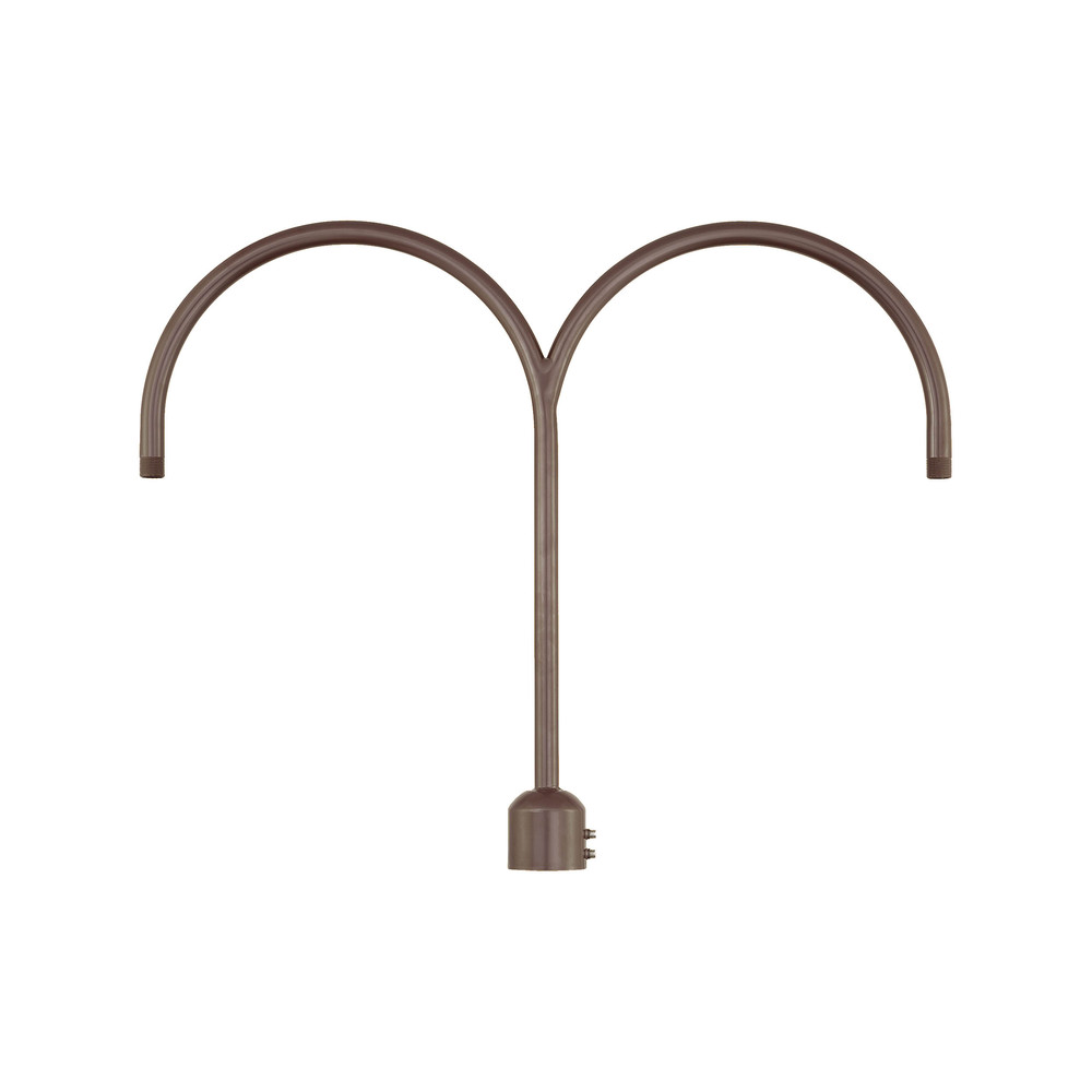 R Series Two Light Post Adapter Architectural Bronze