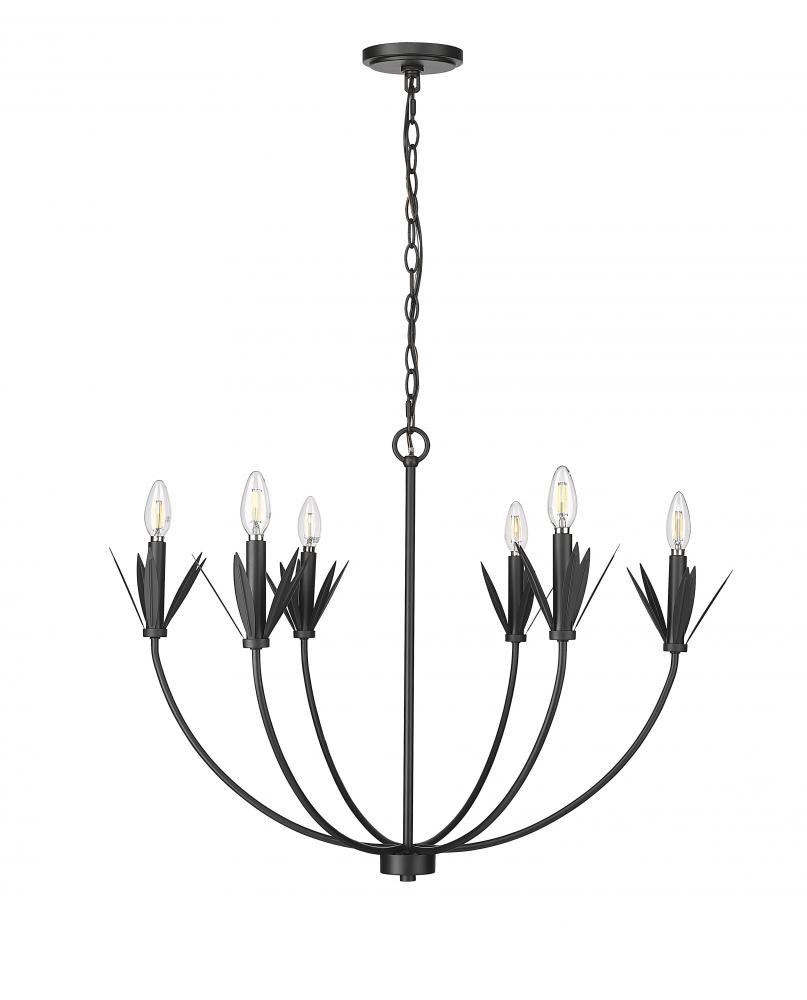 Primrose 6-Light Chandelier Ceiling Light Matte Black