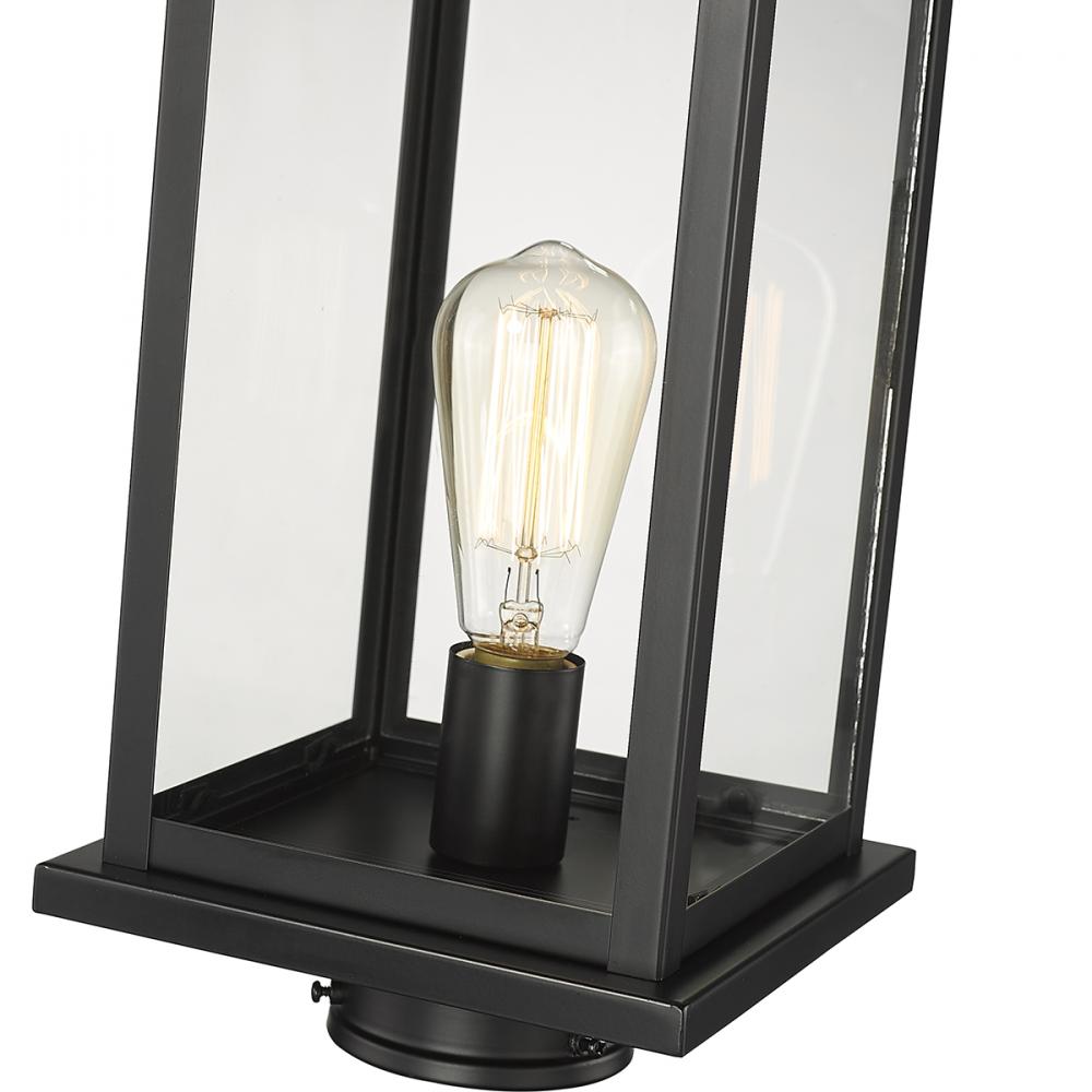 Bowton 1-Light Outdoor Post Lantern Powder Coated Black