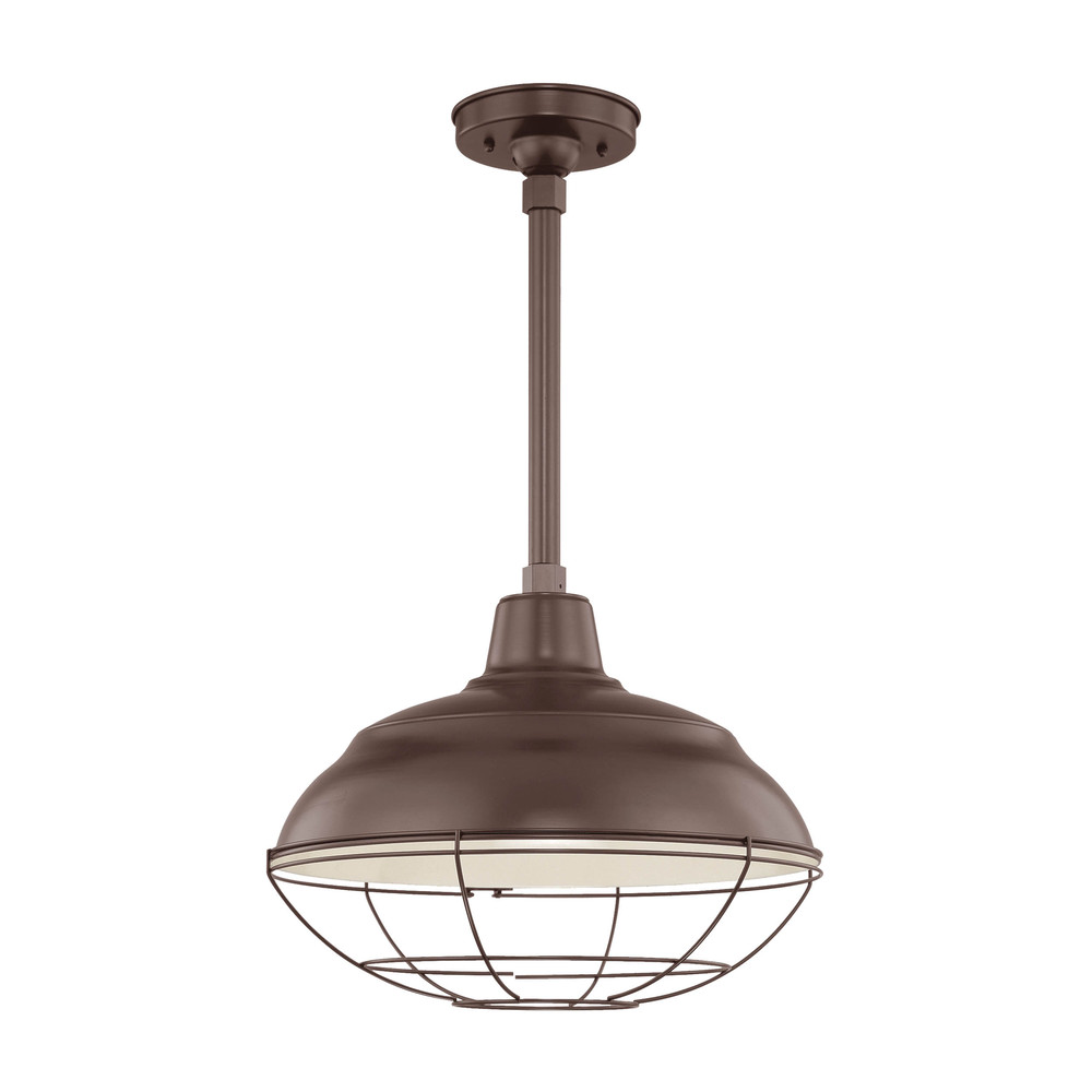 R Series 1-Light Warehouse Shade Architectural Bronze