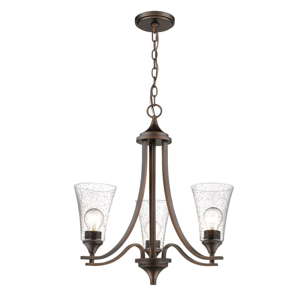 Natalie 3-Light Chandelier Ceiling Light Rubbed Bronze