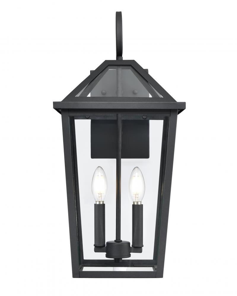 Eston 2-Light Outdoor Wall Sconce Textured Black