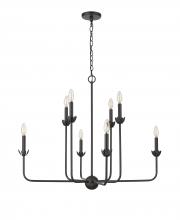 Millennium 29708-MB - Freesia 8-Light Chandelier Ceiling Light Matte Black