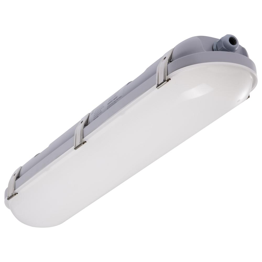 2 Foot; 20 Watt; Vapor Proof Linear Fixture with Integrated Microwave Sensor; CCT Selectable; IP65