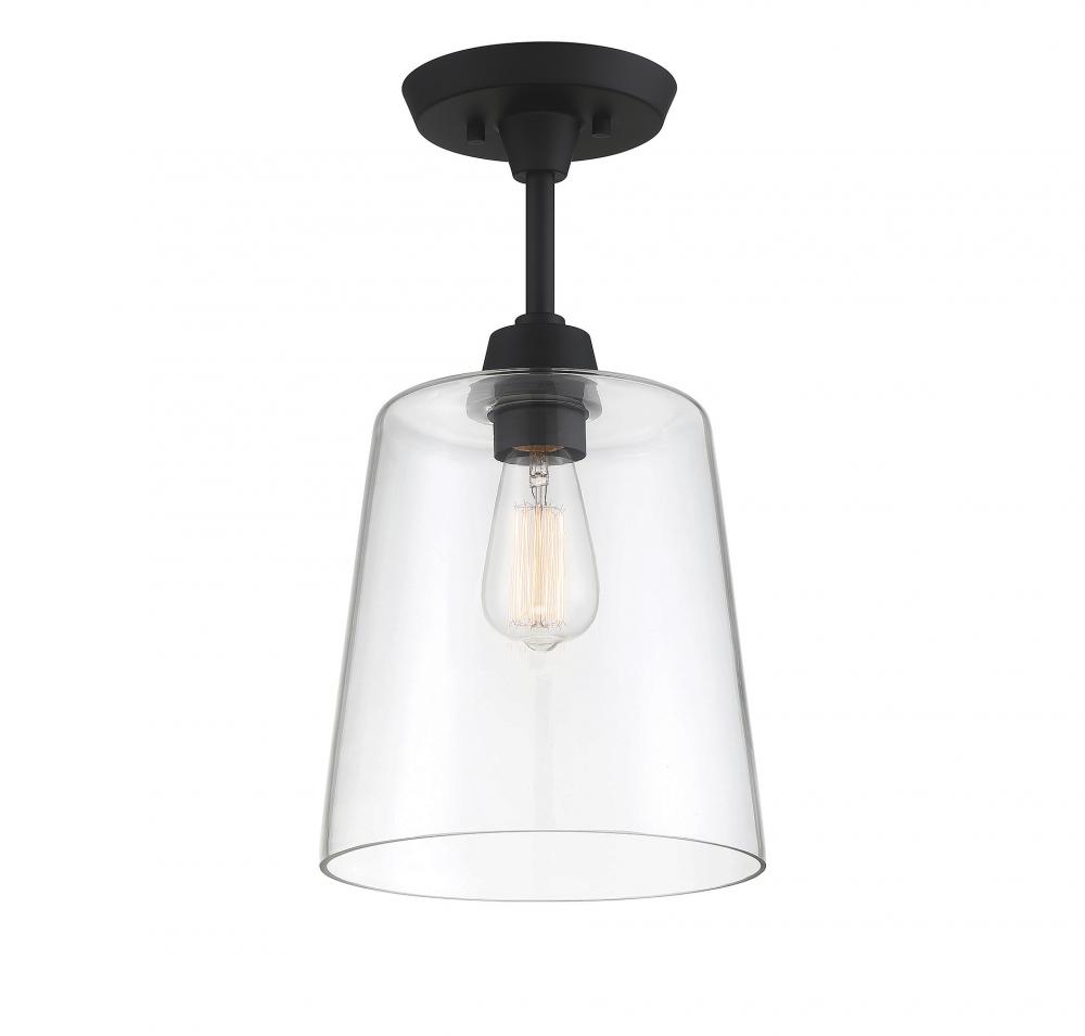 1-Light Ceiling Light in Matte Black