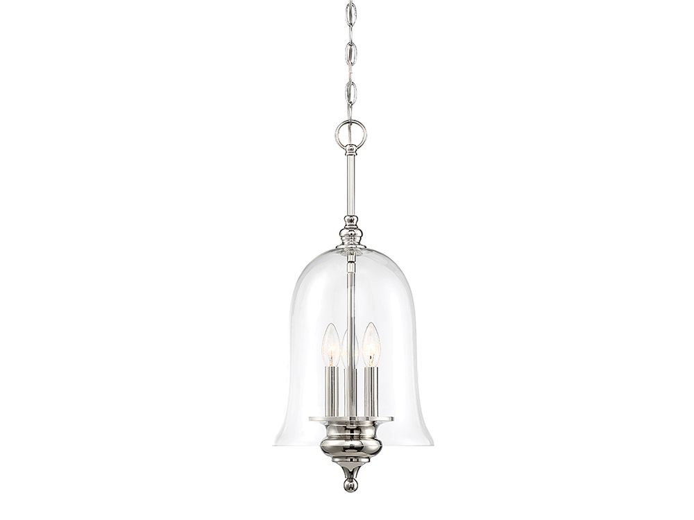 3-Light Pendant in Polished Nickel