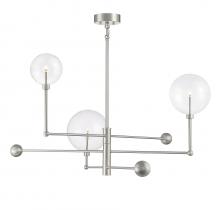 Savoy House Meridian M100100BN - 3-Light Chandelier in Brushed Nickel