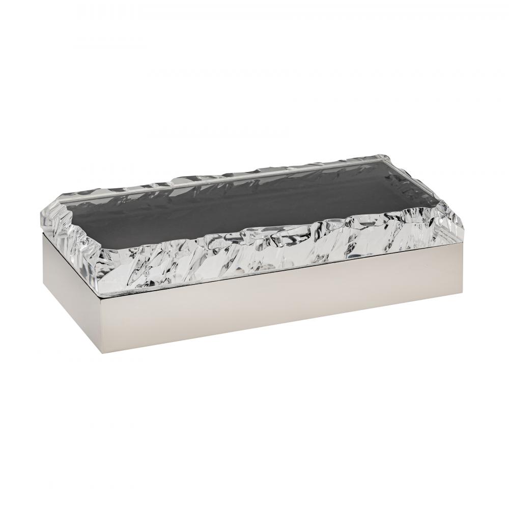 Cogar Box - Rectangular Polished Nickel