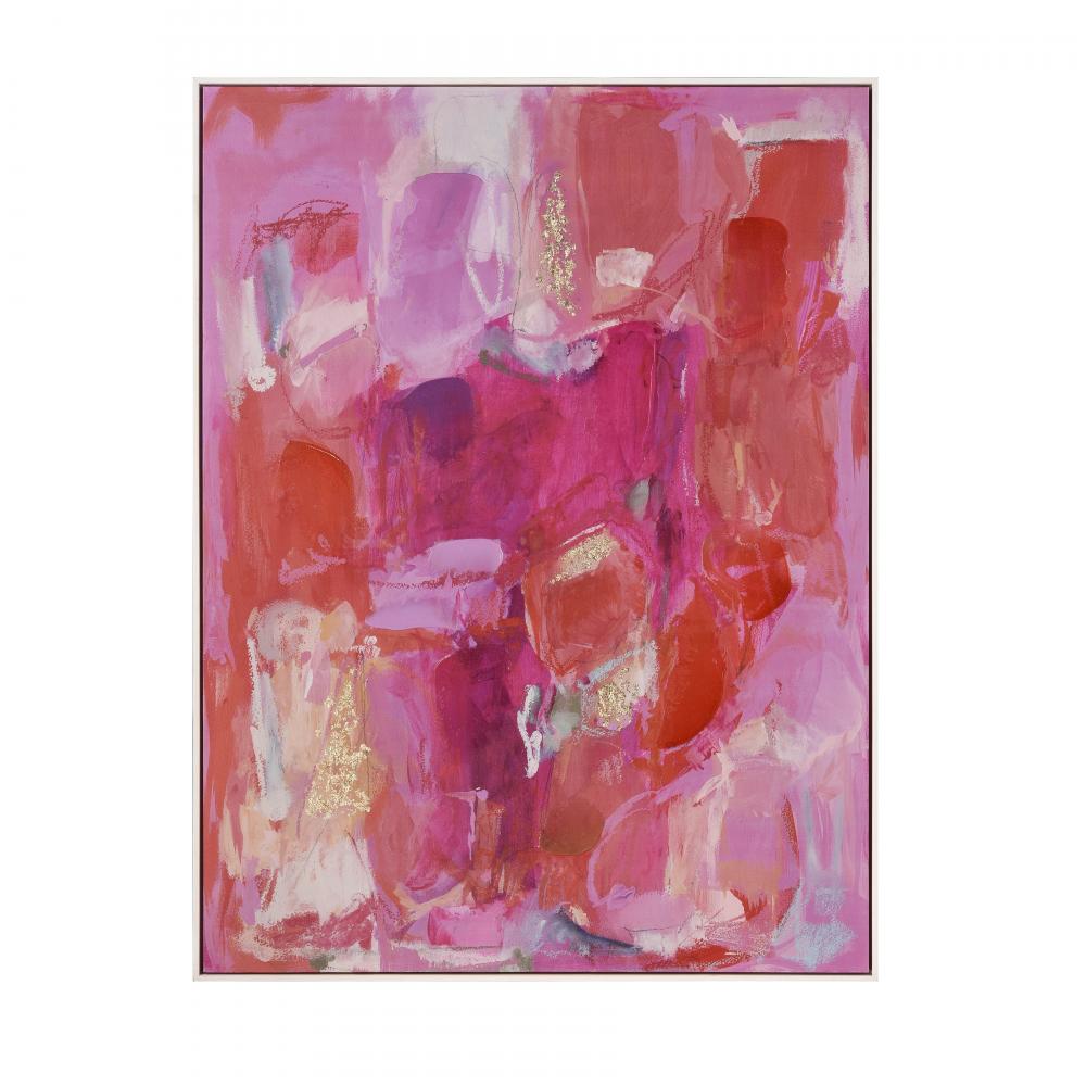 Pink Flush Abstract Framed Wall Art